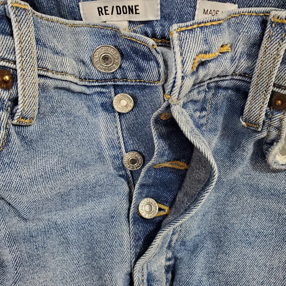 Re/Done Jeans 90's High Rise Ankle Crop Retro Boho Casual Denim Size 26 - Picture 2 of 12